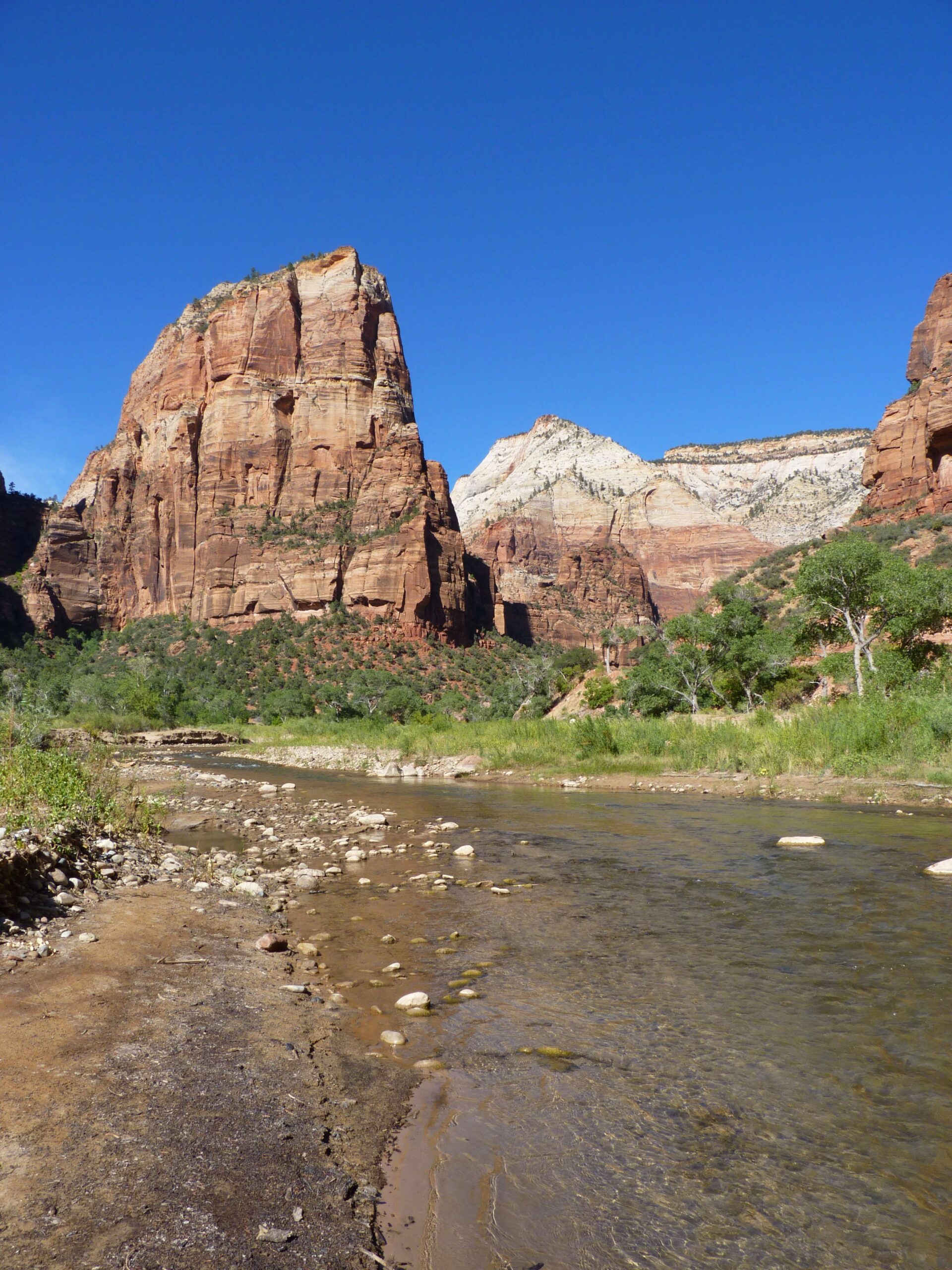 landscape with a river and mountain