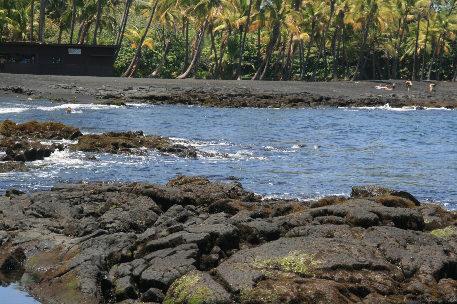 Black sand beach on the Kaʻū coast
