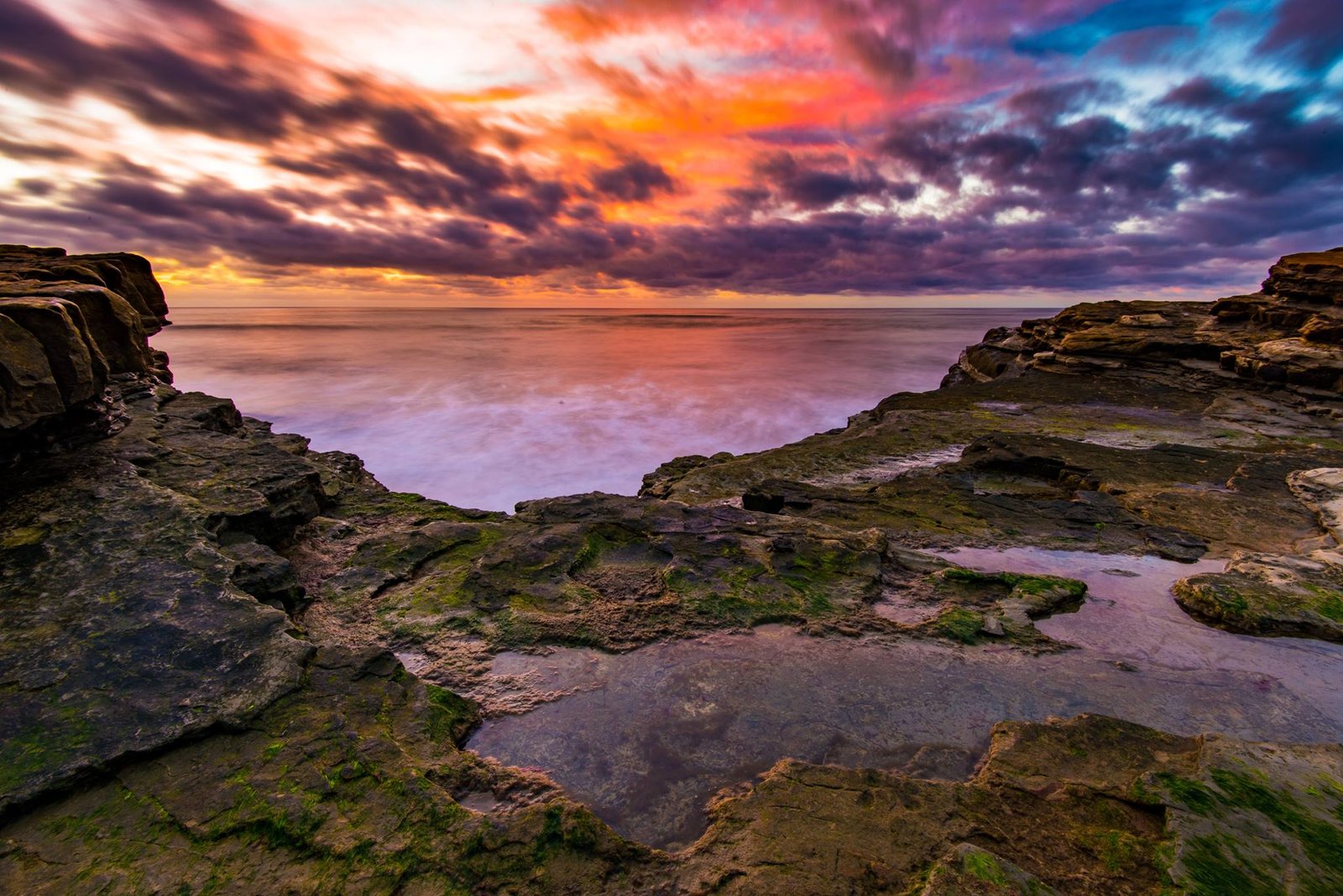 Tidepools at Cabrillo National Monument at sunset
