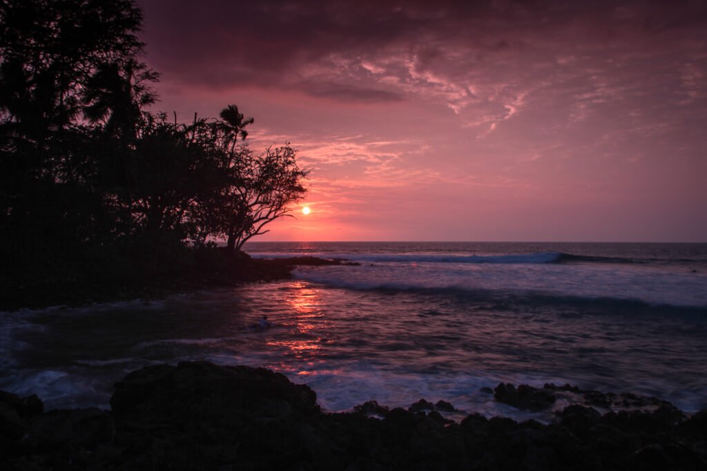 Sunset on the Kona coast