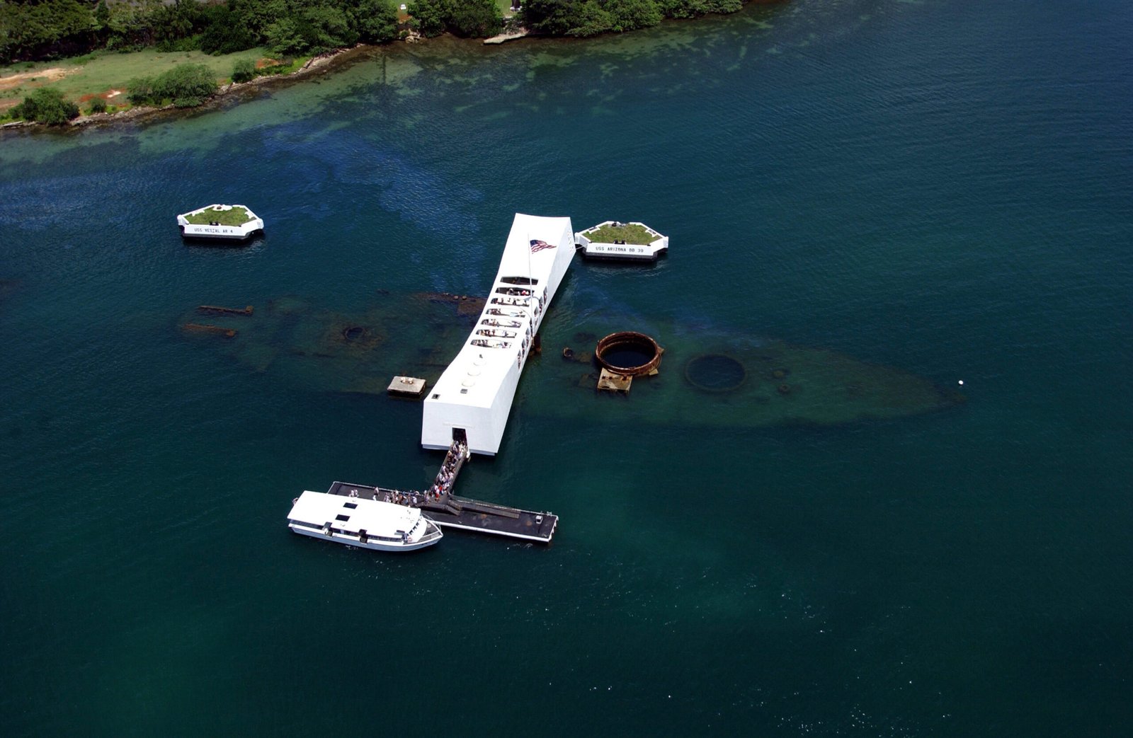 USS Arizona Memorial from above
