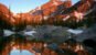 Alpine lake reflection in Rocky Mountain National Park